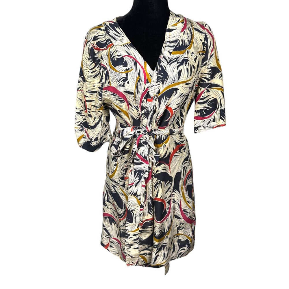 Anthropologie Eloise Open Floral Kimono Topper Wrap Dress Convertible XS Small
